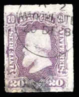 BRAZIL. 1878. 20r Violet, A Very Fine Used Example Cancelled On Arrival With British Manchester Circular Date Stamp In B - Andere & Zonder Classificatie