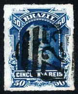 BRAZIL. 1879. 50r Blue, A Fine Used Example Cancelled By Bold British '723' Numeral Obliterator Of Southampton In Black. - Other & Unclassified