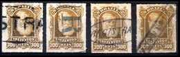 BRAZIL. 1879. 300r Bistre Brown, A Group Of 4 Used Examples All With Different Types Of 'REGISTRADO' Cancellations, One  - Altri & Non Classificati