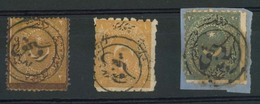 BULGARIA. C.1878. Turkish Period. 3 Diff Stamps On The Nose Cancelled Rustchuk. F-VF. - Andere & Zonder Classificatie