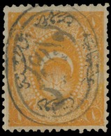 BULGARIA. C.1878. Turkish Period Stamp Centrally Cancelled Burgas (xxx / RR). Extremely Fine Scarce Postmark. - Autres & Non Classés