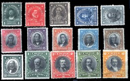 CHILE. Complete Set Of 15 Values. All Fine Mint (hinged). Original Gum. 5 And 10c Are Lightly Used (sideways). A Very Sc - Chile