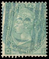 CHILE. C-37 (Caldera BPO) In Blue, On 1 Shilling Green. Watermark ERROR (4 Emblems) (normal £375 + Caldera!). Rarity. Un - Chile