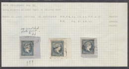 E-ANTILLAS. 1857. 1/2 Real Zaul 3 Sellos En Fragmento. Curiosidades De Plancha Gastada. - Altri & Non Classificati