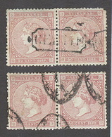 E-ANTILLAS. 1968. Ed 15º (x4, 2 Parejas). Rosa Palido. 2 Pares Horiz Con Diff Matasellos. Oportunidad Y Bonitas. - Altri & Non Classificati