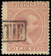 E-MARIANAS ISLANDS. C.1891. 10cts Carmin Filipinas, Matasellos "CERTIF" En Recuadro De MARIANAS (xxx). Muy Raro. - Other & Unclassified