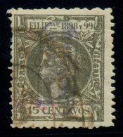 E-MARIANAS ISLANDS. 1899. Ed 6º 15 Cent Oliva Grisaceo Mat Oval Gobierno PM Sobrecarga Posicion Abajo - Arriba. Muy Ben  - Other & Unclassified