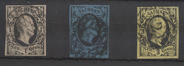 GERMAN STATES-SAXONY. 1851. Yv 3-5. 3 Values Used Fine Faultless Yv 2009 110euros. - Other & Unclassified