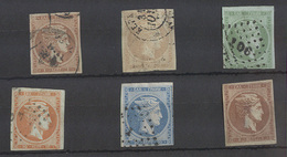 GREECE. 1869-70. Plates Retouches. 6 Diff Mint And Used Stamps. Generally Fine. Opportunity. - Sonstige & Ohne Zuordnung