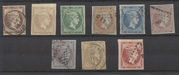 GREECE. 1863-71. Athens Printing Less Neart. Selection Of 9 Diff Several Signed About Fine Mint And Used. Opportunity. - Andere & Zonder Classificatie