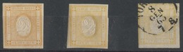 ITALY. 1862. Yv 1(*) (x2). 1º. Fine Trio Good Cond Diff Shades. - Zonder Classificatie