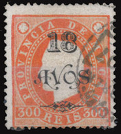 MACAU. 1902.  D. Luis Ovpted 18a S/300r Orange.  Perf. 13 1/2s Used Copy.  V. Scarce (Af. 110). - Autres & Non Classés