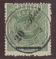 MACAU. 1885. Af 14º. 20rs / 50rs Green Intense Perf 13 1/2 Cds. 3 FE 86. Fine. - Other & Unclassified
