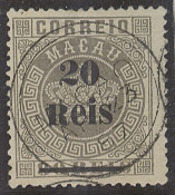 MACAU. 1887. Af 28º. 20rs / 80rs Black Grey Shade Perf 13 1/2 Well Centered Cds 23 AP 87. - Autres & Non Classés