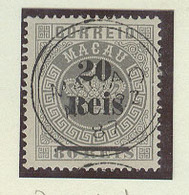 MACAU. 1887. Af 28º. 20r / 80r Grey Crown Type. Well Centered Perf 13 1/2 Cds 22 NO 87. VF Item. - Altri & Non Classificati