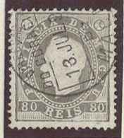 MACAU. 1887. Af 38º. 80rs D Luis Mark Grey Used Perf 12 1/2. VF. - Other & Unclassified