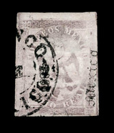 MEXICO. 5th Period. MEXICO. 1/2r 17 1866 Lilac - A Very Presentable Example Of This Rarity, With 3 Ample Margins And Bot - Messico