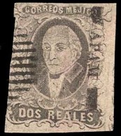 MEXICO. 2rs.61 APAM District. Premium Rarity. Lines Grill Cancel. Schatzkes 35. Unrecorded By Him In 61. NF # 8. Cat. Va - Mexico
