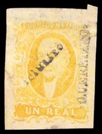 MEXICO. Sc. 2, Used. 1856. 1 Rl Yellow, Wide Setting, Large Margins All Around. Queretaro District Name, Cancelled Small - Mexique