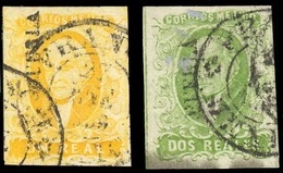 MEXICO. Sc. 2º, 3º. 1856 1rl And 2rs. Puebla District, Used In MEXICO CITY (out Of District). Fine. - Mexico