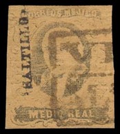 MEXICO. Sc. 6º. 1861 1/2  Rl Buff. Complete Margins. Saltillo District VIEZCA Box Cancel. Sch. 1433 (40 Points). Fine An - Mexico