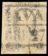 MEXICO. Sc. 8º. 1861 2rs Black / Pink. LARGE BROKEN PLATE Variety. Orizava District Name + Cancel. Sch. 1090. Ex Samuel  - Mexico