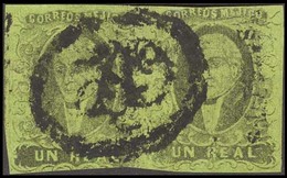 MEXICO. 1 Rl. Horizontal Pair / Good Margins / S.L.P. Name + Oval Letters Cancel. Nice Multiple. Irregular Printing. Sc  - Mexico