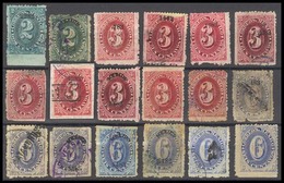 MEXICO. 1882/3. Numeral Foreign Issue. Selection Of 18 Different, Used Cancel Mint Districts, No Ovpts + Used + Blue Col - Mexico