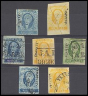 MEXICO. Sc 1º/3º. JALAPA District. 1/2rl (3), 1rl (3 Incl Mns. Cancel) And 2rs. 7 Stamps Diff Cancels / Values. Mostly V - Mexico