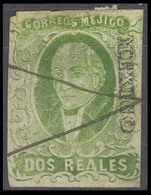 MEXICO. Sc 3º. MEXICO District. 2rs Green Pencancel (used Outside Of DF). F. Very Scarce. - Mexico