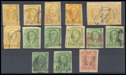 MEXICO. Sc 2º/4º. GUADALAJARA District. Selection Of 15, Including 1rl (7, One Horizontal Pair + One Mint, Shades), 2rs  - Mexico