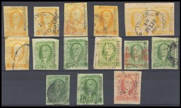 MEXICO. Sc 2º/4º. GUADALAJARA District. Selection Of 15, Including 1rl (7, One Horizontal Pair + One Mint, Shades), 2rs  - Mexique