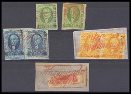 MEXICO. Sc 1º/4aº. GUADALAJARA District. Red TEPIC Selection Of 7, Including 1/2rl Horizontal Pair, 1rl Pair On Piece, 2 - Mexico