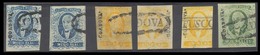 MEXICO. Sc 1º(2)/2º(2)/3º. CORDOVA District. 1856. 1/2rl (2, With And Without District Name) (RR). Oval Cancels, 1rl (3) - Mexique