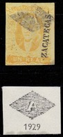 MEXICO. Sc 2º. ZACATECAS District. 1rl Cancelled "A" Romboid (on The Nose) (xxx) Sch 1929 Of Aguascalientes. Gum Remains - Mexique