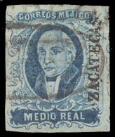 MEXICO. Sc 1º. ZACATECAS District. 1/2rl "XEREZ" (xx) Doble Oval, Sch 1926 (50 Points). VF And Extraordinary Rare. - Mexique