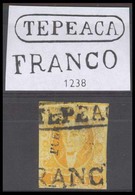 MEXICO. Sc 2º. PUEBLA District. 1rl Yellow "TEPEACA / Franco" (xxx) Sch 1238 (25 Points). Fine And Very Scarce Postmark  - Mexique