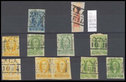 MEXICO. Sc 1º/4ºa. OAXACA District. Selection Of 11, Icluding 1/2rl, 1rl (4 Incl A Pair Used), 2rs, 5 Stamps, Diff Shade - Messico