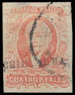 MEXICO. Sc 4º. CHIHUAHUA District. 4rs Red, Oval. Admon. Chihuahua Cancel Sch 138. Gum Transparency In Upper Marhin, Oth - Messico