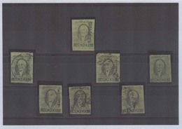 MEXICO. 1861. Sc 7º. 1rl Black Green Selection Of Seven Names Incl SLP Gjara, Tampico, Zacatecas. Mint And Used. - Messico