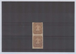MEXICO. 1898. Mulitas Issue Sc. 28I B Pair Mint OG Vert Imperf 3c Brown.Fine - Messico
