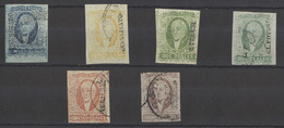 MEXICO. 1856. Yv 1/5 3a Set Of 6  Icl 2rs Emerald Districts Queretaro, SLP. Gjto. 2rs Green Is Mint. Fine Group. Opportu - Messico