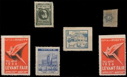 PALESTINE. C.1930's. 6 Diff Judaica / Jewish Labels / Slogan. One School Of Ambulance Project. Fine Group. - Palästina