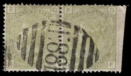 PANAMA. Colon BPO "E 88" Central Obliterator (xxx). 4d Sage Green Horizontal Pair. Plate 16. Great Rarity! SG # Z54. Cat - Panama