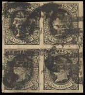 PHILIPPINES. 1869. 20M (4). HPN. 3 1/8c Negro. Bloque De 4 Usado. Buenos Margenes. - Philippines