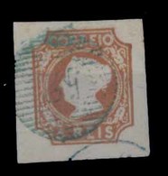 PORTUGAL. 1º. Die I. Yellow Brown Shade, On Medium Thick White Paper. Strong Strike Embossed. V. Large Margins, Cancelle - Autres & Non Classés