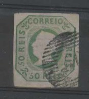 PORTUGAL. 3º. Yellow Green. Complete Margins. (minor Thin On Margin Area), Cancelled "50" Grill (**) Of Ponta Delgada/Aç - Sonstige & Ohne Zuordnung