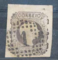 PORTUGAL. 9º. Strong Dry Very Dark Blue. V. Good/large Margins, Cancelled "1" Dots. V. Fine. - Other & Unclassified