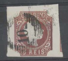PORTUGAL. 10º. Type II. Dark Red Brown, Complete To Huge Margins With Part Of Another Stamp At Right. Cancelled "102" (V - Sonstige & Ohne Zuordnung