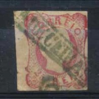 PORTUGAL. 13º. Die III. Red Rose. Complete Margins, Neatly Cancelled Oval Blue-green "CABECEIRAS". Extremely Rare. - Other & Unclassified